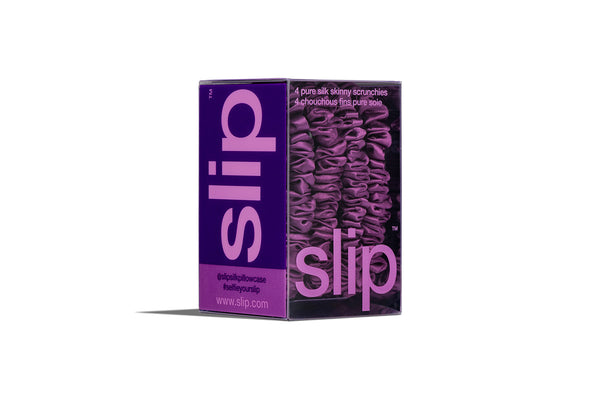 Back to School Dark Purple Skinny Scrunchies