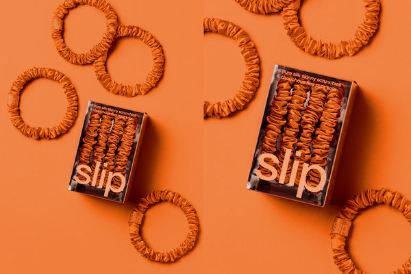 Back to School Orange Skinny Scrunchies