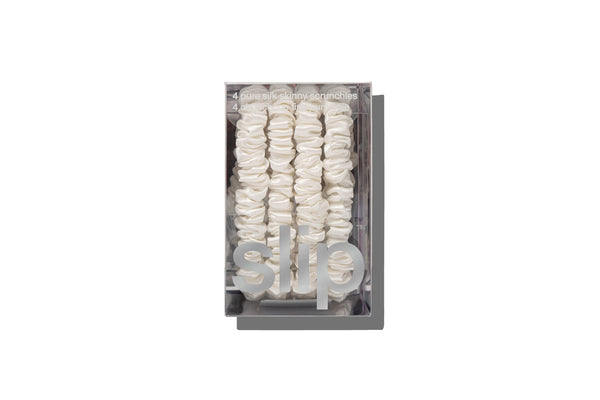 Back to School White Skinny Scrunchies